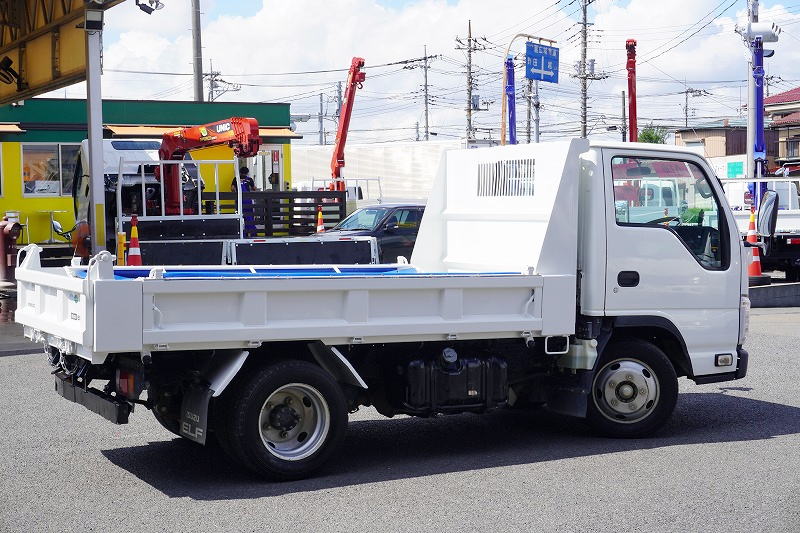 エルフ　強化ダンプ　極東製　積載２０００ｋｇ　三方開　全低床　手動コボレーン　鳥居アングル補強　ダンプピン　ＥＴＣ　ＡＴ車！準中型（５トン限定）免許対応！6