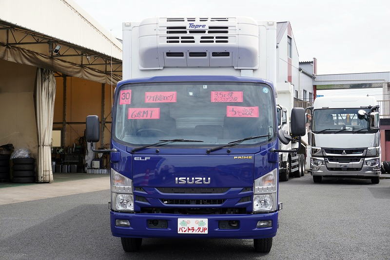 エルフ　「ワイド超ロング」　冷蔵冷凍車　積載３５００ｋｇ　－５度設定　東プレ製　ラッシング２段　荷台シマ板張り　バックカメラ　ＥＴＣ　坂道発進補助　フォグランプ　６速ＭＴ！0