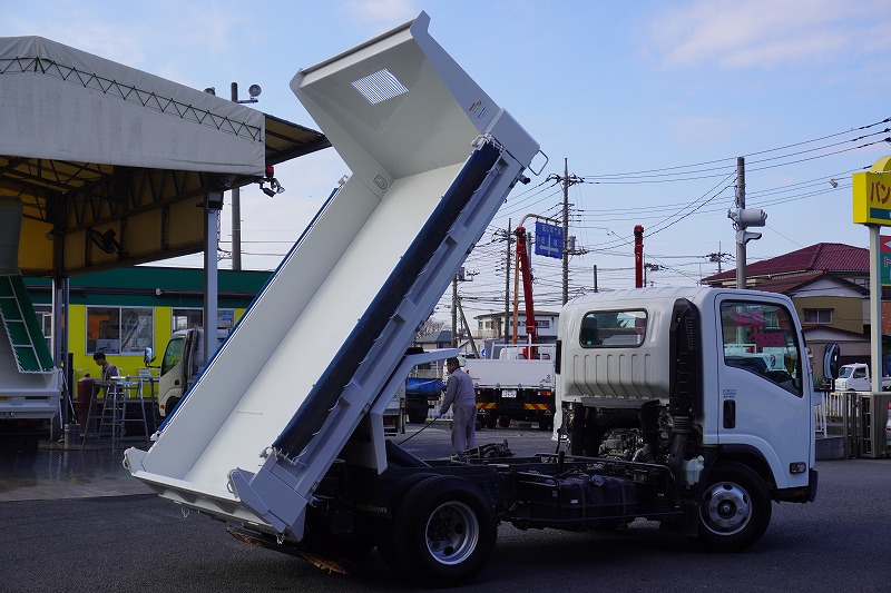 エルフ　「ワイド」　強化　ローダーダンプ　新明和製　三方開　積載３８００ｋｇ　手動コボレーン　ダンプピン　ＥＴＣ　坂道発進補助　６速ＭＴ！27