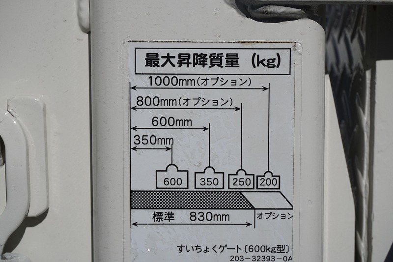 デュトロ　「標準幅　ショート」　平ボディー　垂直パワーゲート　積載３０００ｋｇ　三方開　アオリパイプ欄干　荷台シマ板張り　鳥居下部シマ板張り　左電格ミラー　坂道発進補助　バックカメラ　ＥＴＣ２．０　フォグランプ　高床　５速ＭＴ！ガスボンベ運搬仕様！24