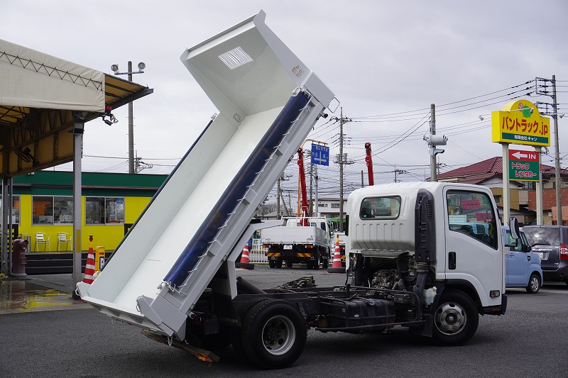 エルフ　「ワイド」　強化　ローダーダンプ　新明和製　三方開　積載３７５０ｋｇ　手動コボレーン　スライド用ラジコン　ダンプピン　ＥＴＣ　キーレス　ＡＴ車！25