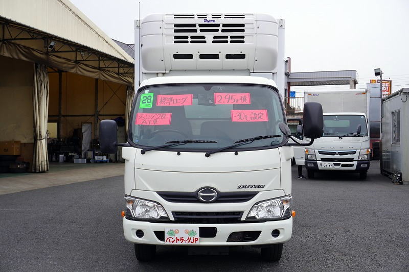 デュトロ　「標準幅　ロング」　冷蔵冷凍車　積載２９５０ｋｇ　両側サイドドア　東プレ製　－３０度設定　ラッシング２段　荷台アルミ板張り　バックカメラ　ＥＴＣ　左電格ミラー　ワンオーナー！ＡＴ車！0