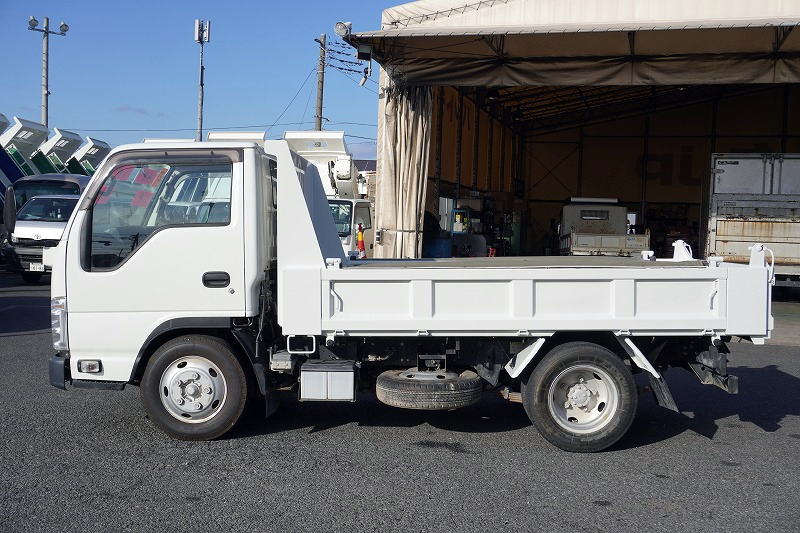 エルフ　強化ダンプ　極東製　積載３０００ｋｇ　三方開　手動コボレーン　ダンプピン　アユミ板掛け　ＥＴＣ　ＡＴ車！1