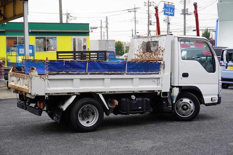 エルフ　強化ダンプ　新明和製　積載２０００ｋｇ　三方開　手動コボレーン　鳥居アングル補強　ダンプピン　ＥＴＣ　左電格ミラー　坂道発進補助　フルフラットロー　５速ＭＴ！6