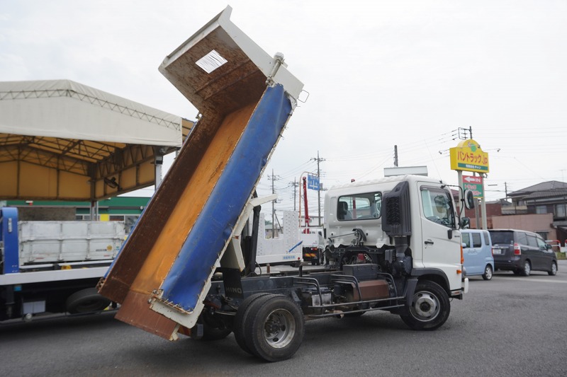 レンジャー　４トン　「ベッドレス」　強化　Ｌゲートダンプ　一方開　新明和製　積載３５５０ｋｇ　電動コボレーン　鳥居アングル補強　ＥＴＣ　ＡＴ車！23