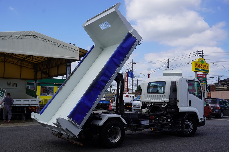 フォワード　増トン　「ワイド　ベッド付き」　ローダーダンプ　新明和製　積載７３００ｋｇ　三方開　手動コボレーン　ダンプピン　ＥＴＣ　坂道発進補助　６速ＭＴ！30