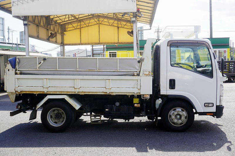 エルフ　「ワイド」　強化　ローダーダンプ　花見台製　一方開　積載３８５０ｋｇ　手動コボレーン　鳥居補強　ダンプピン　ルーフキャリア　坂道発進補助　左電格ミラー　６速ＭＴ！3