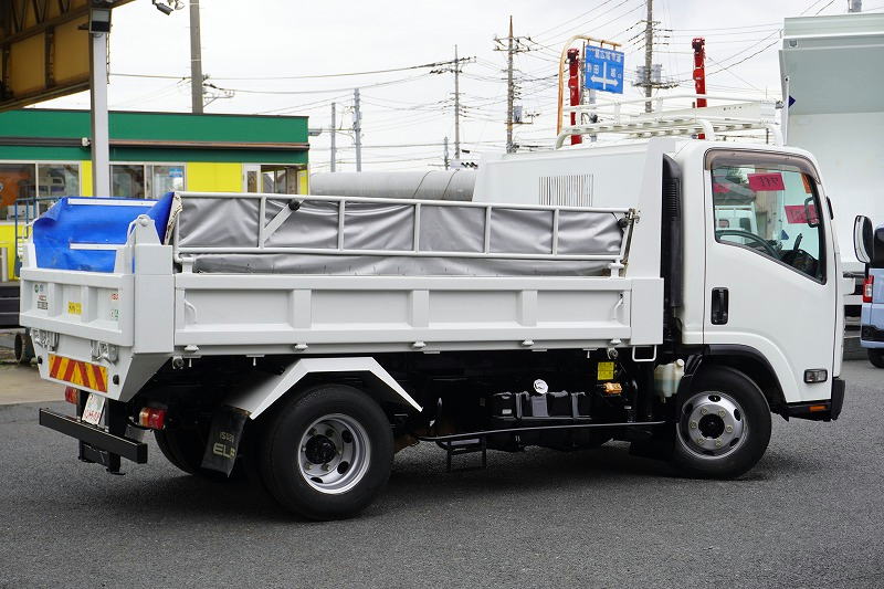 エルフ　「ワイド」　強化　ローダーダンプ　花見台製　一方開　積載３８５０ｋｇ　手動コボレーン　鳥居補強　ダンプピン　ルーフキャリア　坂道発進補助　左電格ミラー　６速ＭＴ！5