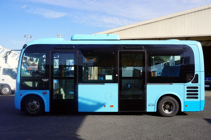 日野　ポンチョ　「ロング」　路線バス　３６人乗り　１２座席　立ち席有り　２ドア　自動ドア　ノンステップ　総輪エアサス　換気扇　車椅子固定器具一基分付き　車椅子用簡易スロープ　電光掲示板　運賃箱　バックカメラ　フォグランプ　ＡＴ車！希少車！！1