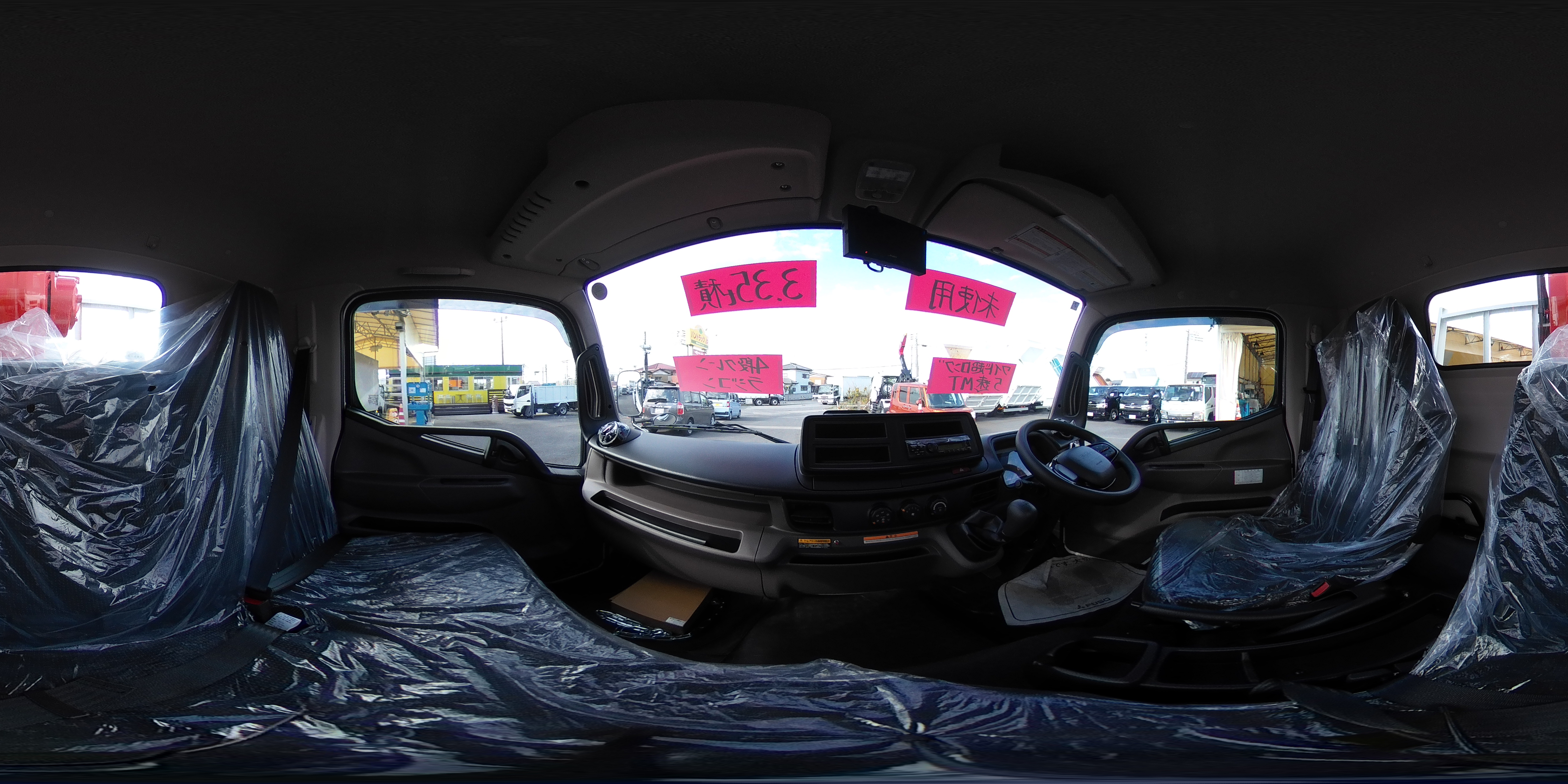 （未使用）　キャンター　「ワイド超ロング」　４段クレーン　積載３３５０ｋｇ　古河ユニック製　ラジコン　フックイン　２．９３ｔ吊　セイコーラック　バックカメラ　ＬＥＤヘッドライト＆ＬＥＤフォグランプ　左電格ミラー　スマートキー　衝突軽減ブレーキ　車線逸脱警報　５速ＭＴ！車検「Ｒ９年７月まで！」0