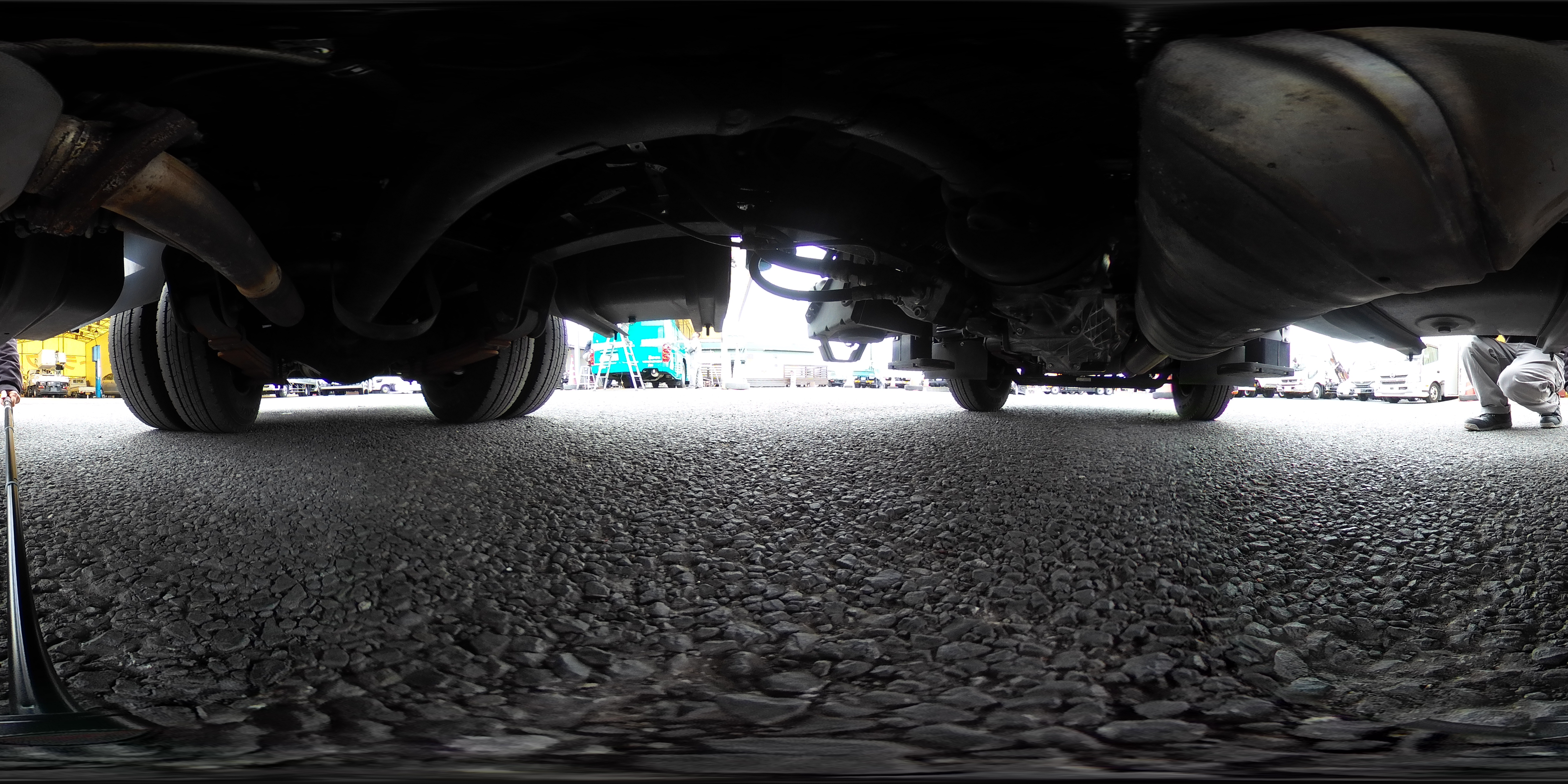 キャンター　高所作業車　アイチ製（ＳＢ１０Ａ）　最大地上高９．７ｍ　ＦＲＰバケット　バケット積載荷重２００ｋｇ　積載２５０ｋｇ　工具入れ　ジョイスティックタイプ　アワーメーター：２８１０ｈ　左電格ミラー　社外ナビ　バックカメラ　ＥＴＣ２．０　フォグランプ　通信工事仕様！ＡＴ車！1