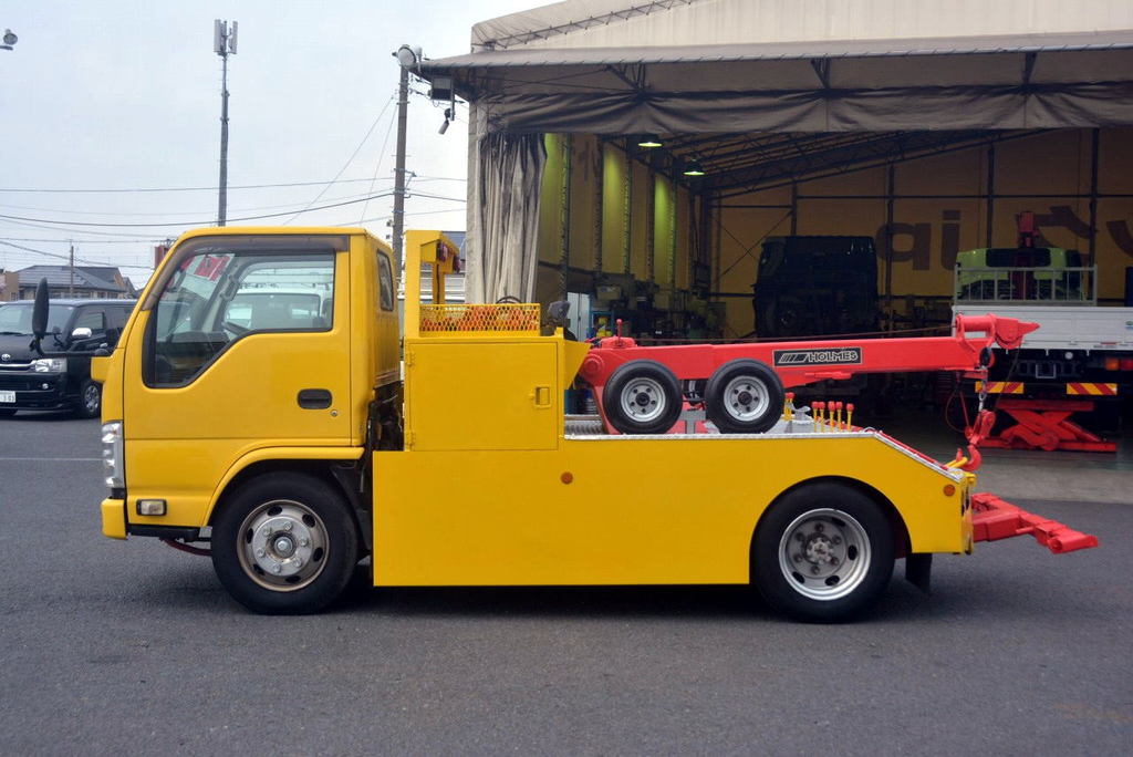 エルフ　レッカー車　ホルムス製　２段ブーム　積載５００ｋｇ　ウインチ　アンダーリフト　坂道発進補助　左電格ミラー　作業灯　フォグランプ　６速ＭＴ！AK3