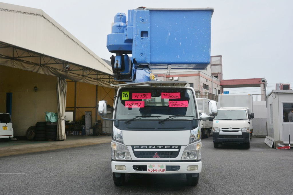 キャンター　高所作業車　アイチ製（ＳＨ－１５Ａ）　最大地上高１４．６ｍ　ＦＲＰバケット　バケット積載荷重２００ｋｇ　アワーメーター：１９１０ｈ　積載５００ｋｇ　５速ＭＴ！　車検付「令和４年６月」まで！AK0