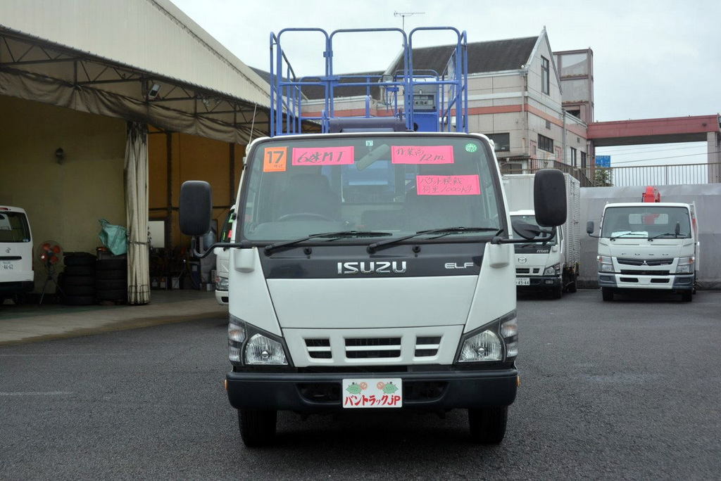 エルフ　高所作業車　タダノ製（ＡＴ１２０ＳＲ）　スーパーデッキ　重荷重型　最大地上高１２ｍ　バケット積載荷重１０００ｋｇ　アワーメーター：５７３３．９ｈ　ＥＴＣ　左電格ミラー　６速ＭＴ！　車検付「令和４年３月」まで！ ＢＰ1