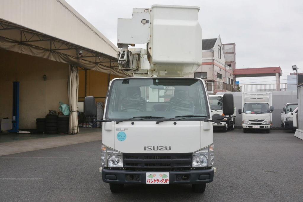 エルフ　高所作業車　タダノ製（ＡＴ１２１ＴＧ）　積載１５０ｋｇ　最大地上高１１．９ｍ　ＦＲＰバケット　バケット積載荷重２００ｋｇ　アワーメーター：１０５７．２ｈ　６速ＭＴ！ 05880