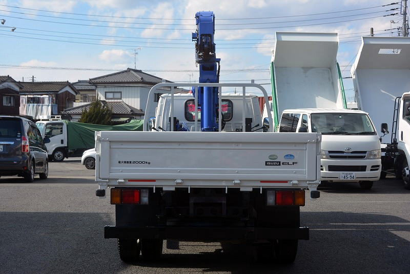 エルフ　「標準幅　ロング」　３段クレーン　積載２０００ｋｇ　タダノ製　ラジコン無し　フックイン　２．６３ｔ吊　セイコーラック　ロープ穴２対　床フック２対　ＥＴＣ　ＡＴ車！2