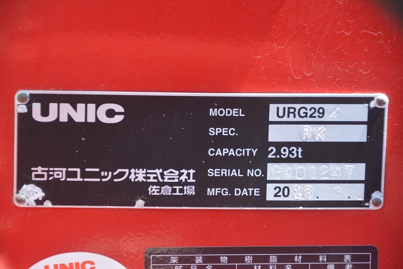 キャンター　「ワイドロング」　４段クレーン　積載３０００ｋｇ　古河ユニック製　ラジコン　フックイン　２．９３ｔ吊　差し違いアウトリガー　アオリ上部プロテクター付き　ロープ穴３対　セイコーラック　左電格ミラー　ＥＴＣ　キーレス　低走行！５速ＭＴ！25