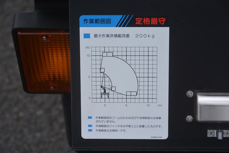 エルフ　高所作業車　アイチ製（ＳＫ１０Ｃ２RＮ） 積載５００ｋｇ　最大地上高９．７ｍ　ブーム自動格納付き　ジャッキ自動張り出し　鉄製バケット　バケット積載荷重２００ｋｇ　坂道発進補助　高年式！低走行！６速ＭＴ！28